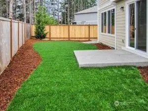 Back-yards fully fenced with 6’ cedar privacy fencing. Photo for illustration only, not actual.