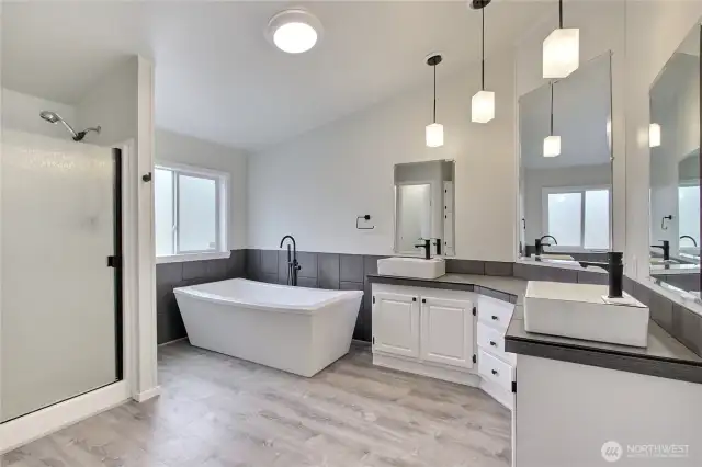 Master bath all brand new.  Large shower