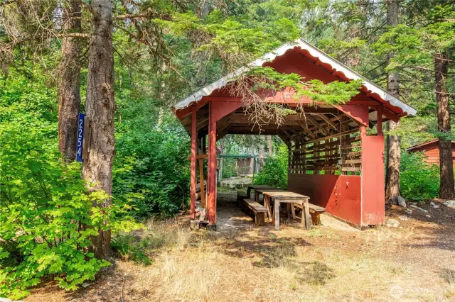 Additional Large Covered Carport    This large carport offers extra parking, storage, or could be used for outdoor space. It may also be netted or partially enclosed according to county building codes.