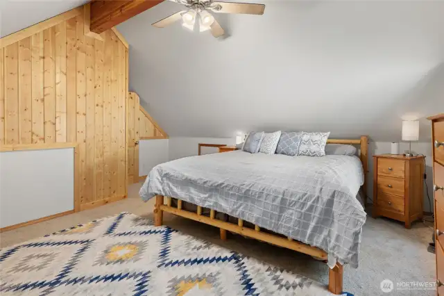 Oversize, closed in loft space can be used for a multitude of purposes.