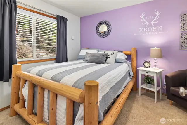 One of two bedrooms on the main floor.