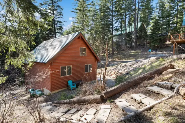 Property has been terraced to provide plenty of usable outdoor space.