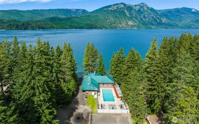Beach Club on the lake.