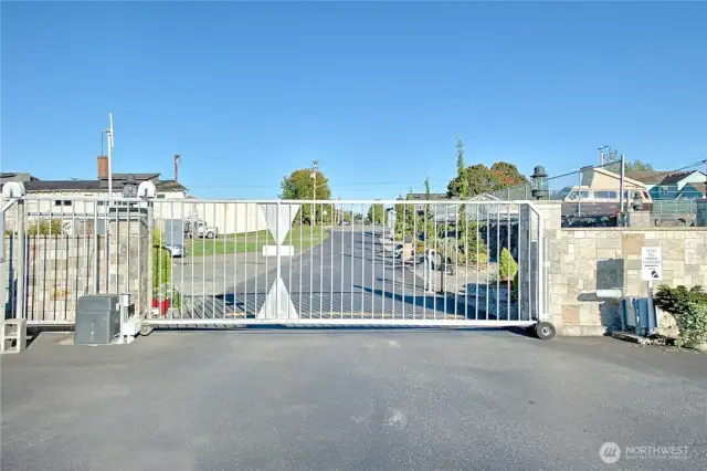 Automatic gate for great security.