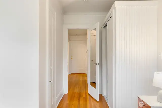 Picture molding, original millwork, hardwoods.