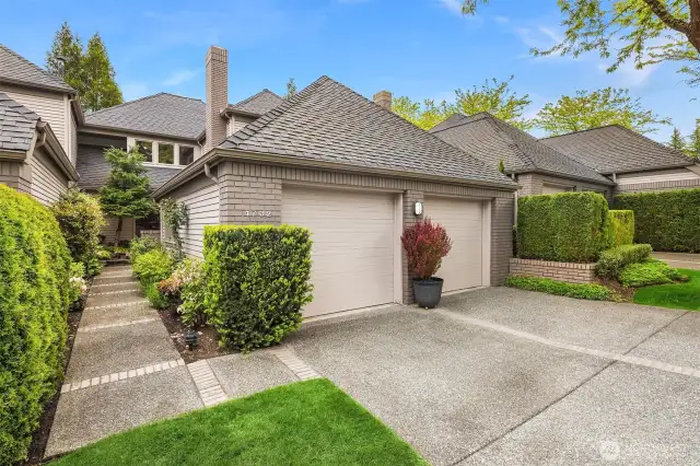 Generous oversized attached two car garage.