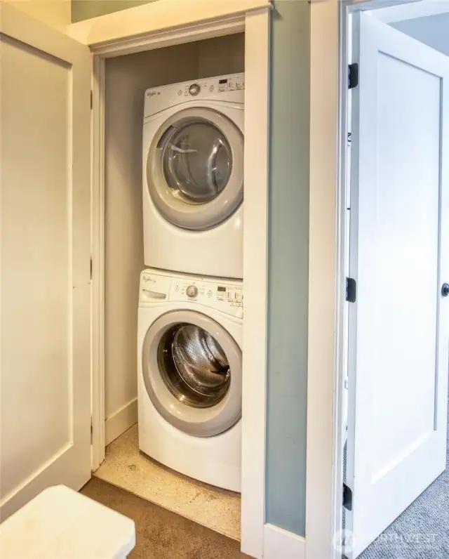 Laundry on upper level