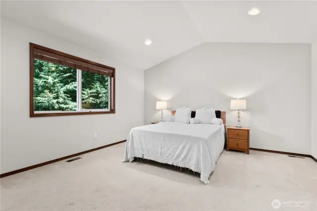 Notice the vaulted ceilings