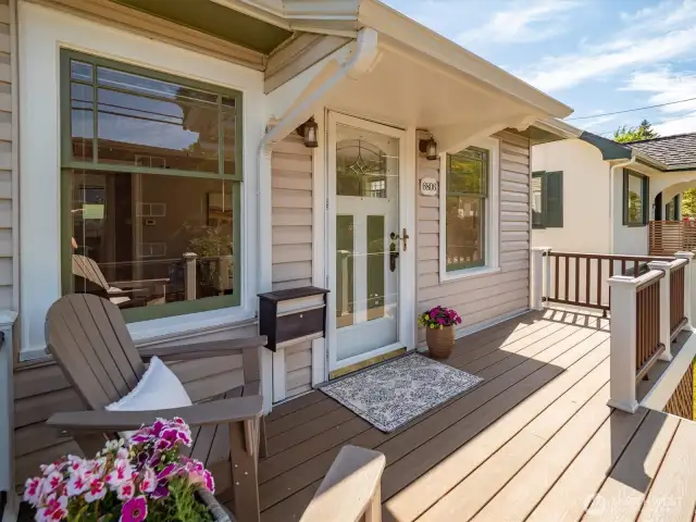 Nicely updated with this newly rebuilt front deck  & easy-care updates such as vinyl siding, living here is great!