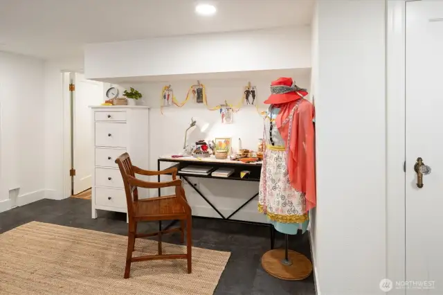 Are you someone with a hobby?  There is the perfect spot for it downstairs.