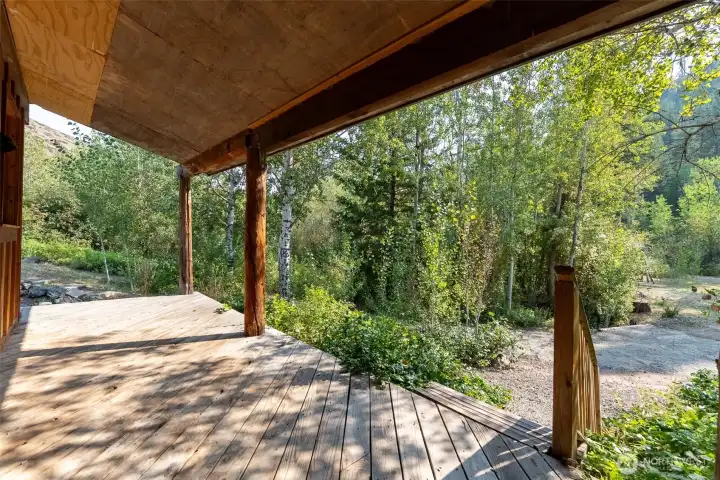 Deck On Little Cabin