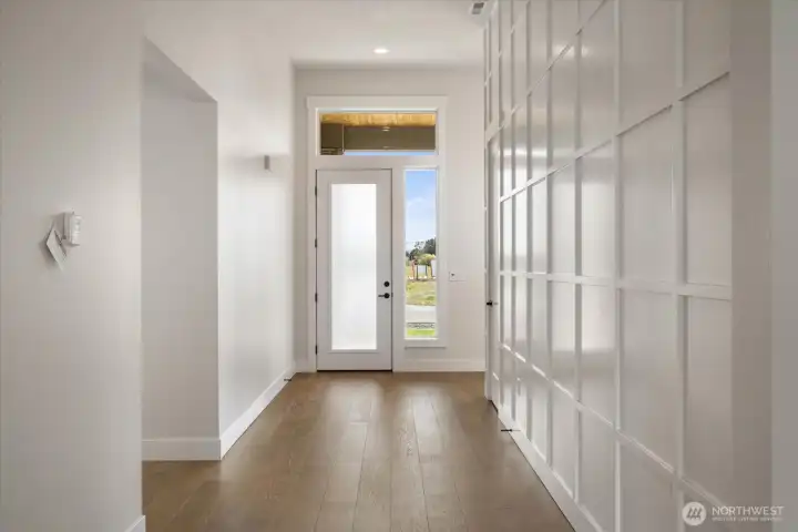 Entry with detailed wall!