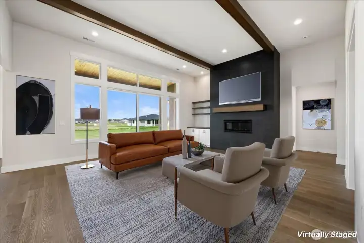 Great room with fireplace!