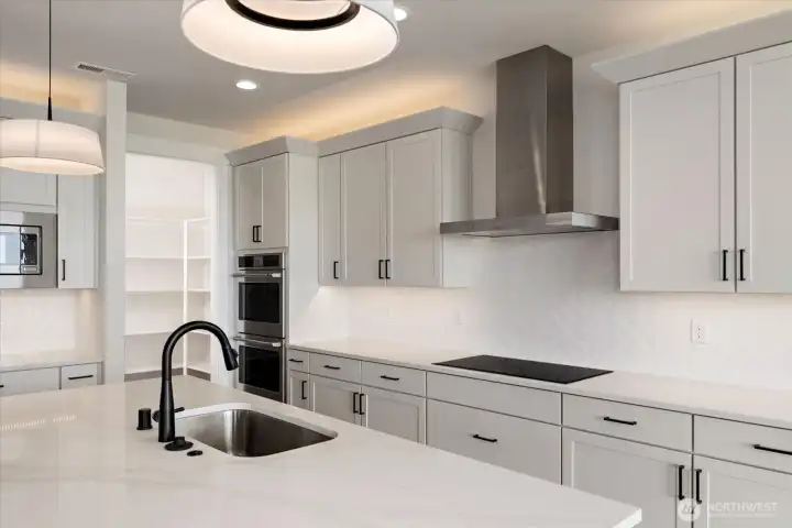 Kitchen with cooktop