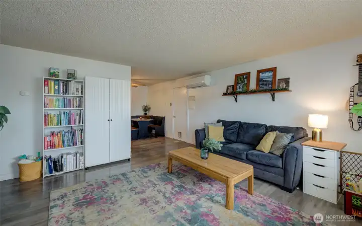 Light and open living room.