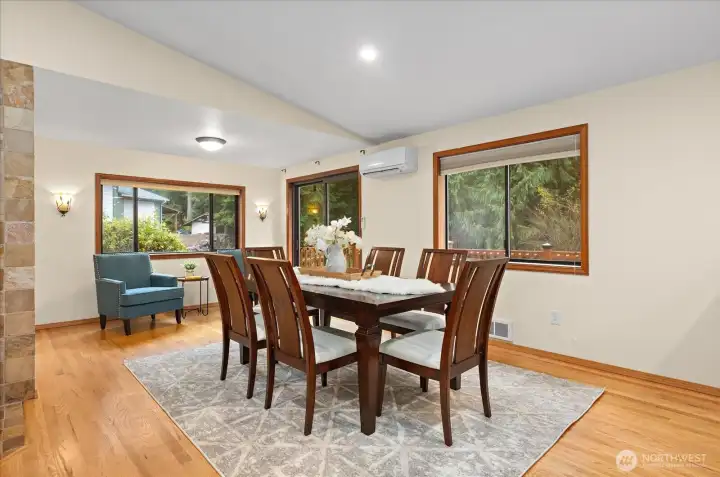 Your 2nd living space is truly versatile! Currently used as a 2nd dining area this flex room can be used as a 2nd living room with  a seating area or breakfast nook.