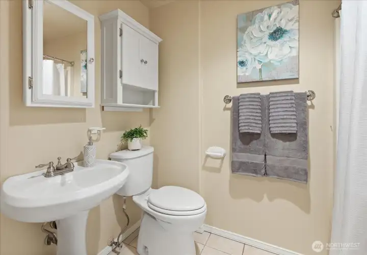 A full bathroom completes your MIL.