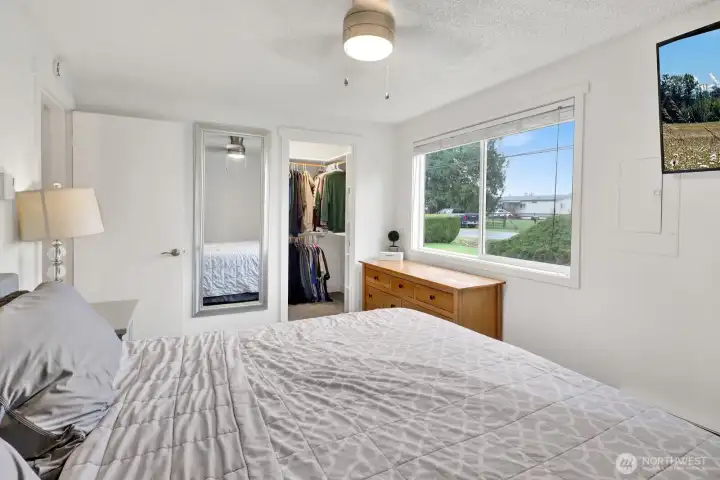 Primary bedroom features a large closet