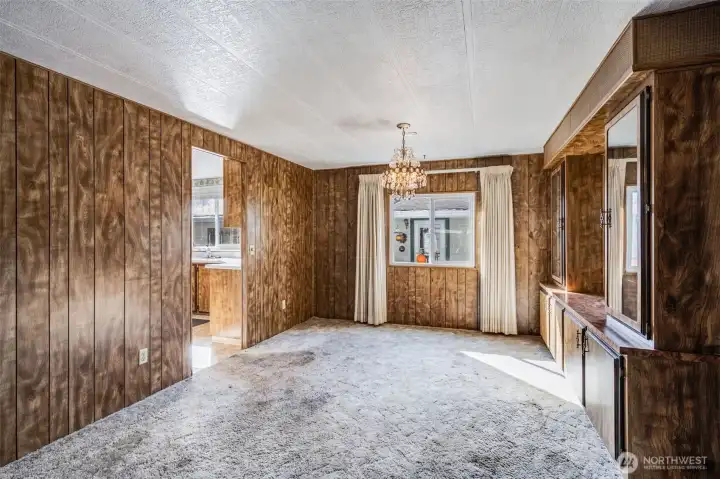 Entertain guests and host meals with the great dining room.