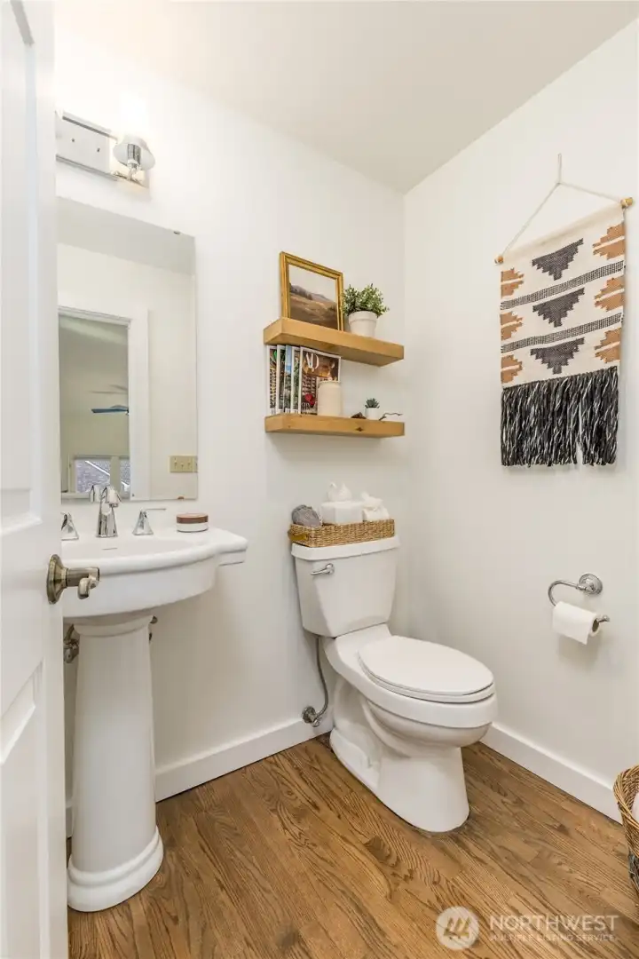 Half bath on the main floor