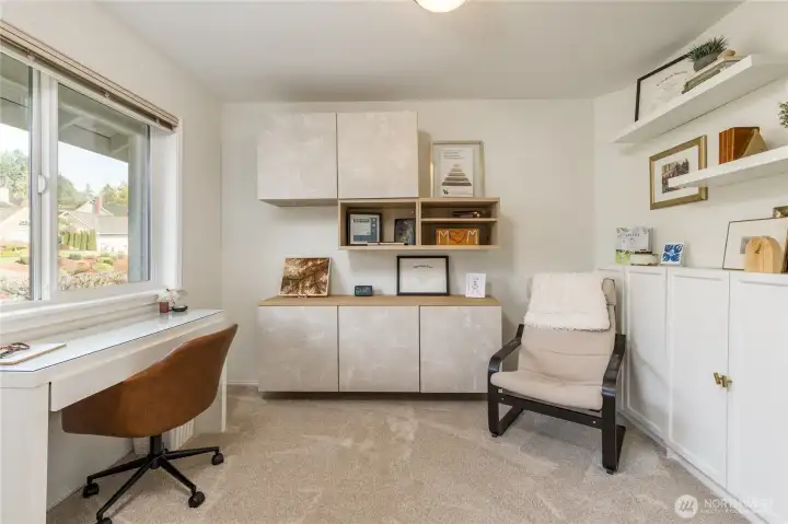 Custom office built-ins were just installed last year!