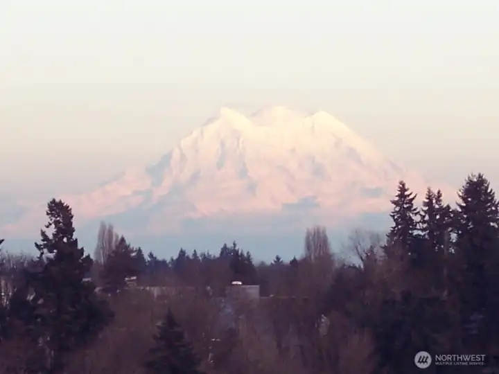 Picture taken of Mt. Rainer from the deck.