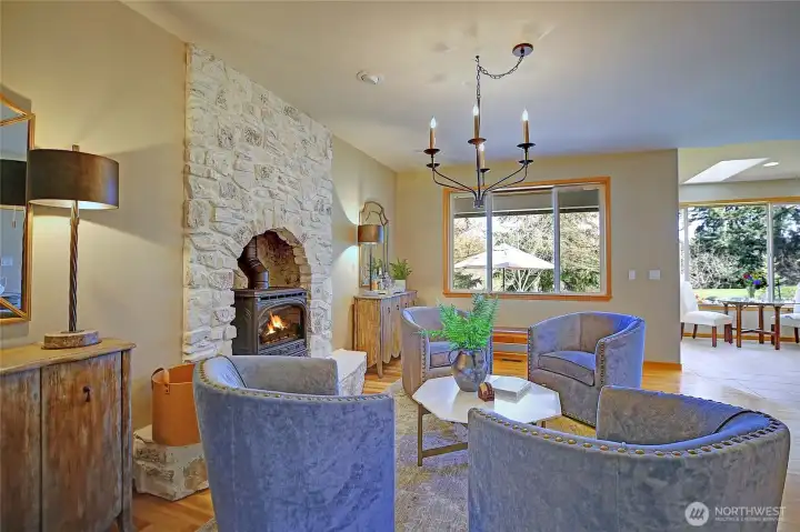 Looking out to the back patio.