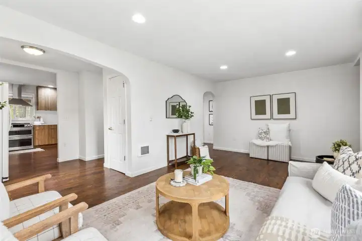 Living Room to Kitchen/Bedrooms