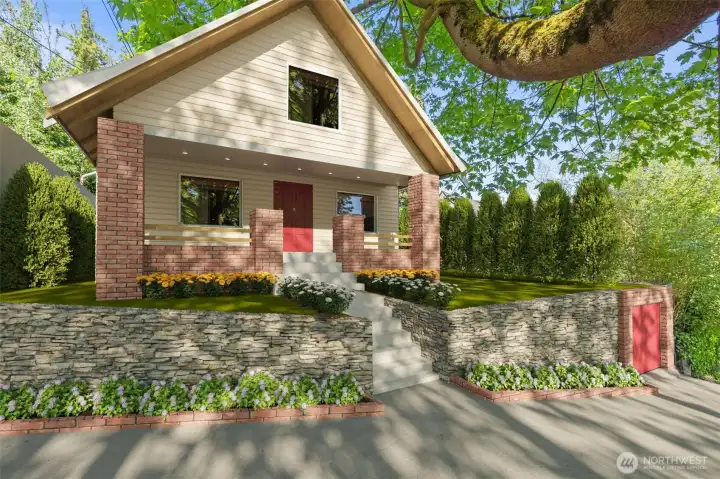 This is a virtual rendering of what exterior restoration of this property could look like. This is for reference only and does not indicate costs, permitting or repairs made by owner.