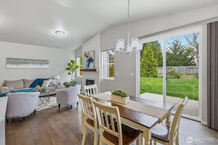 Slider into large backyard