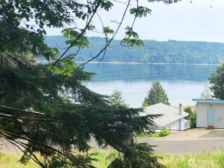 View at street level.  Hood Canal view potential is spectacular as you travel west on the properties