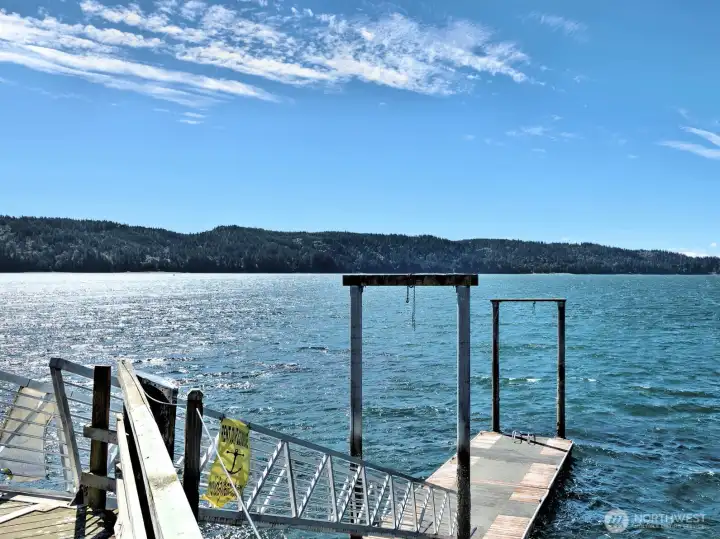 Deep water dock provides moorage and water access even at low tide