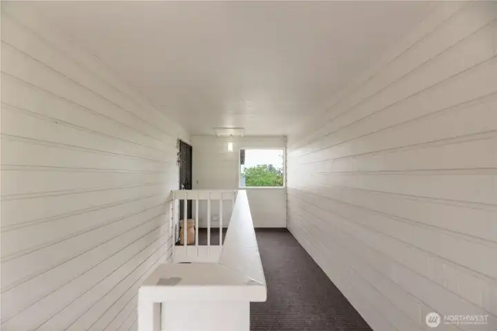 Top corner unit with extra privacy and natural light. Top corner unit with extra privacy and natural light.