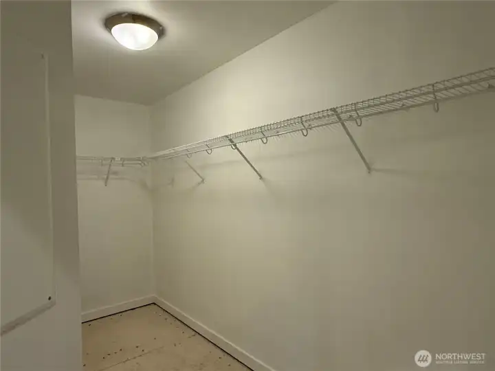 Primary walk in closet needs carpet