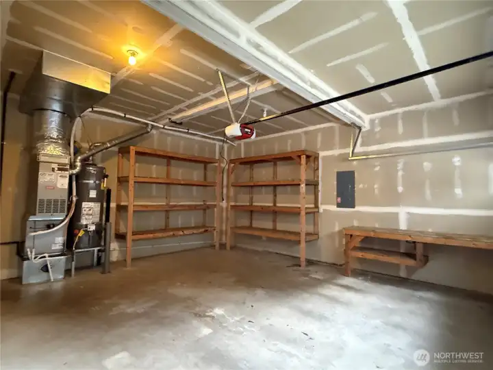 Garage with Workshop/stoprage space