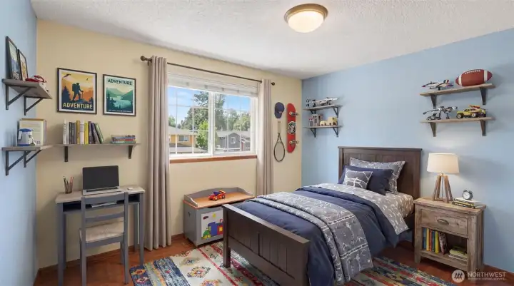 Generously sized secondary bedroom.