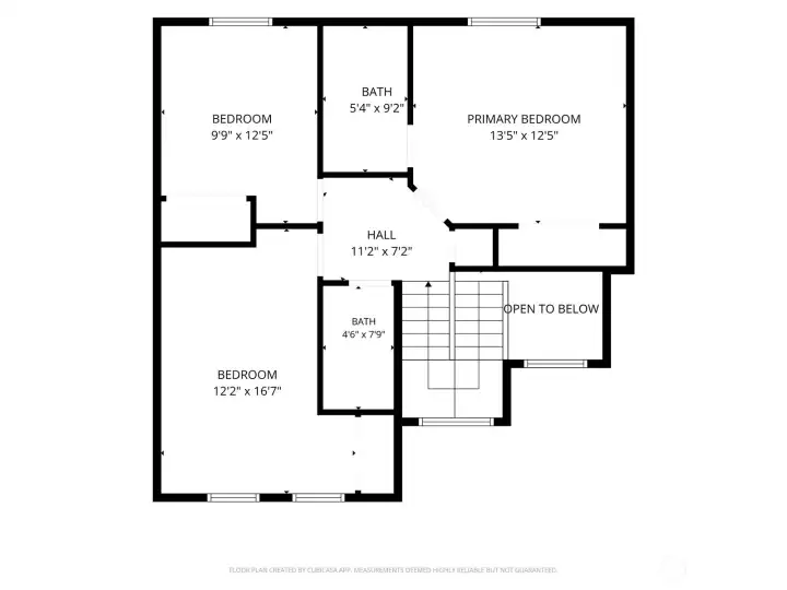 2nd Floor dimensions