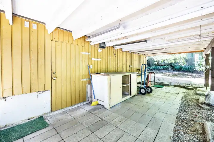 entrance to area under home