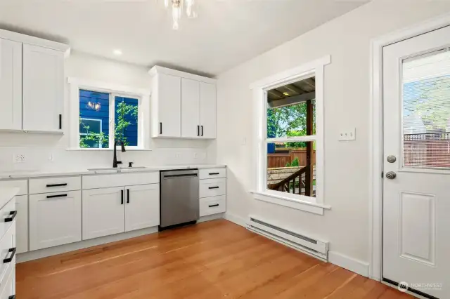 Kitchen W/Backdoor to deck and yard