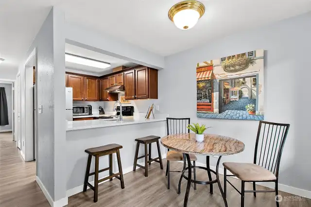 Breakfast bar or dining area...your choice!