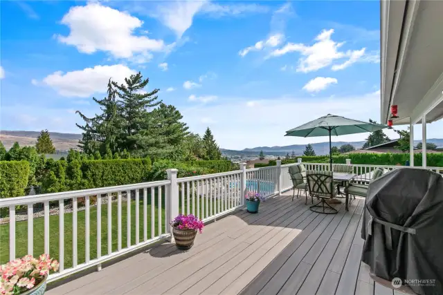 Enjoy coffee with a view on the new deck