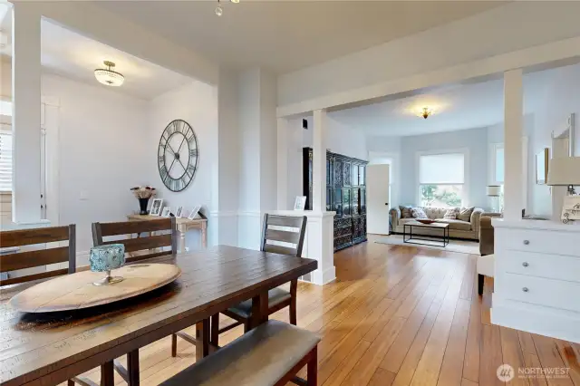 Dining room into living room