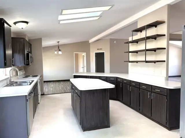 kitchen with island