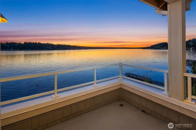 Sunset view from 3rd floor balcony
