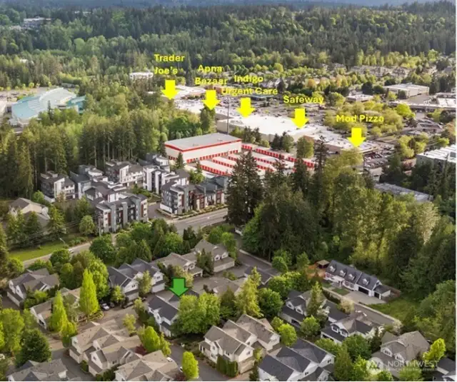 Walking distance to the Sammamish Plateau market.