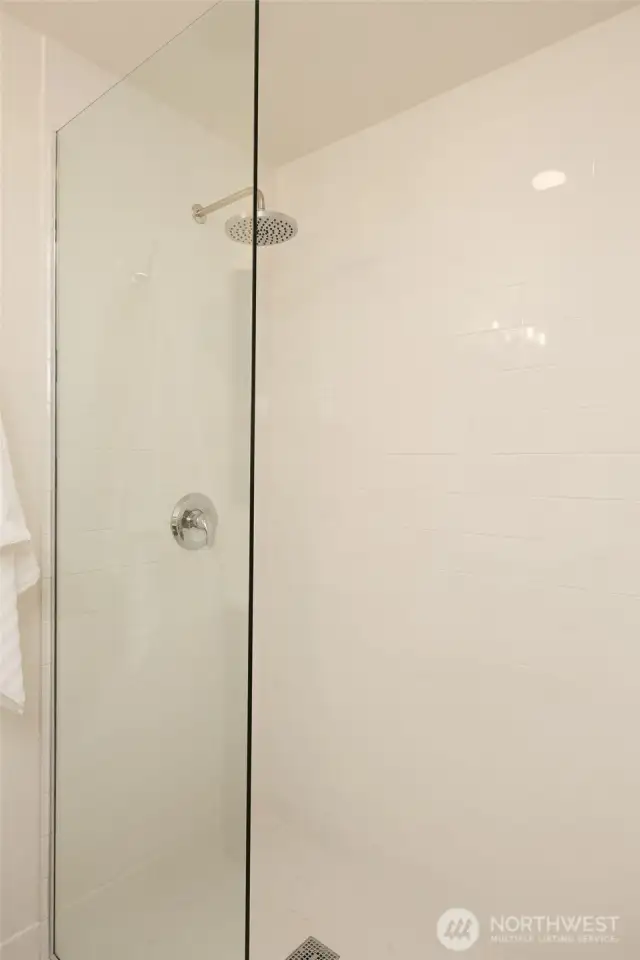 All new walk in shower