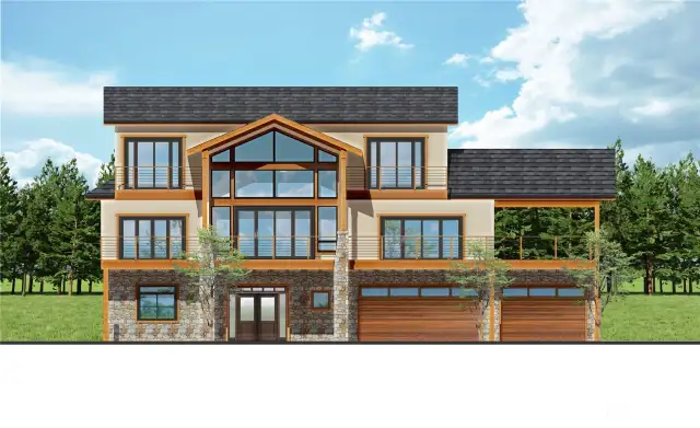 Rendering of house being permitted on this lot