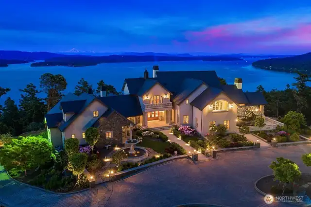 Eagle’s Nest Estate sits at the promontory of the Northeast side of San Juan Island, overlooking the San Juan Channel and many of the other Islands in the archipelago.  The architectural footprint of the Main House and the natural landscape share a symbiotic relationship. This interdependence forms a multi-environmental “microclimate” setting that balances the existing vegetation & structures with the rhythm of the daily & seasonal sun and shade patterns.