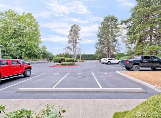 Parking space #1 directly in front of unit E2