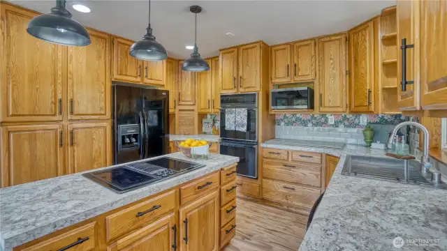 Spacious kitchen with tons of counter space